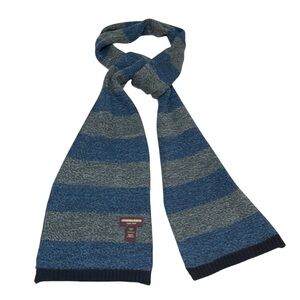 Johnston & Murphy Striped Scarf Blue and Gray One Size
